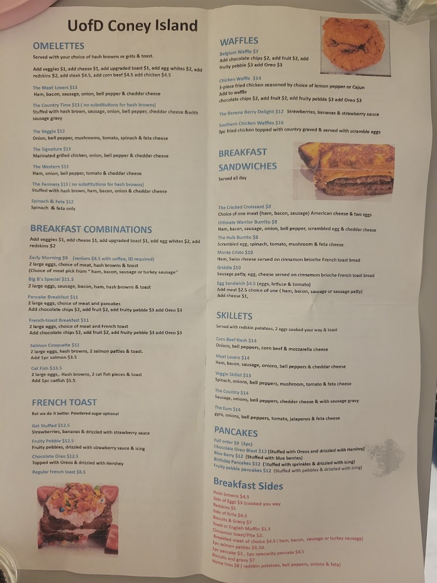 U of D Coney Island Menu - Image 2